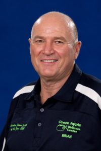 Brian is a freestyle aerobics instructor and certified Fitness Professional with the Green Apple since 1981.